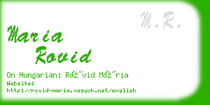 maria rovid business card